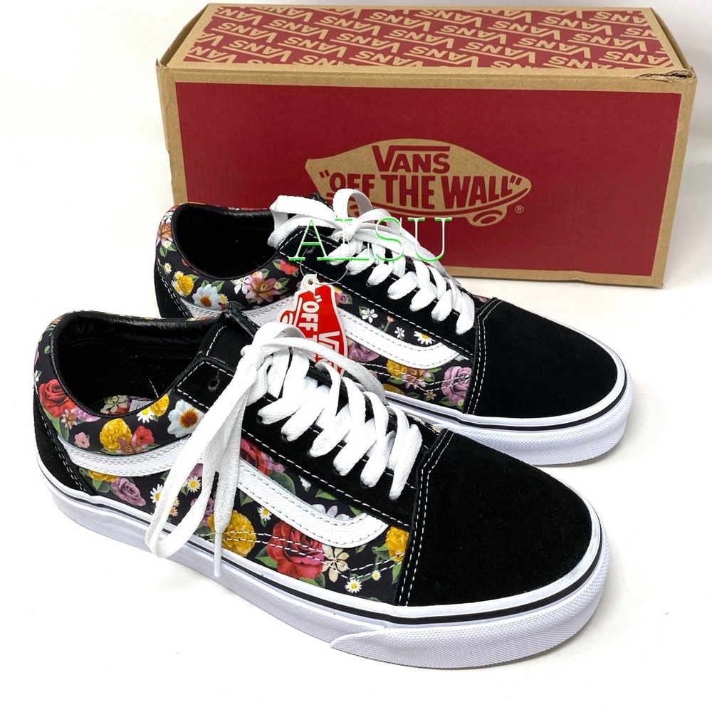 VANS Old Skool Lux Floral Black Suede Shoes Women’s Sneakers Size VN0A38G1U5H - Picture 7 of 10